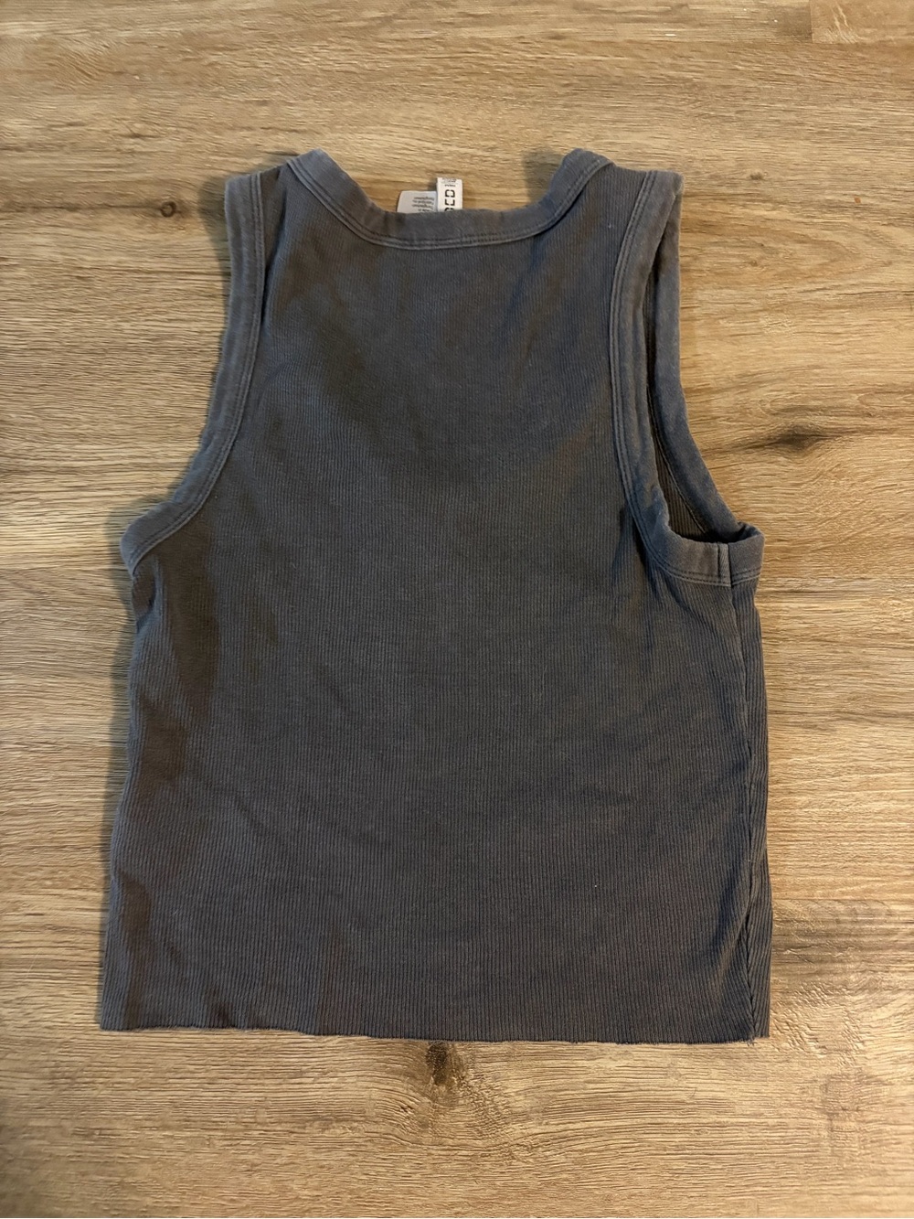 H&M Dark Gray Ribbed Tank Top - Picture 3 of 3